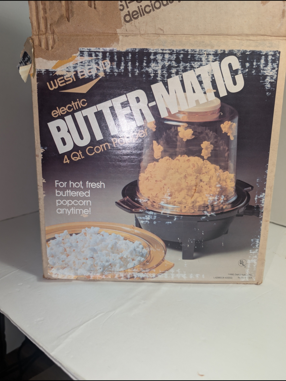 West Bend Butter-Matic Electric Popcorn Popper — Black with Clear Lid